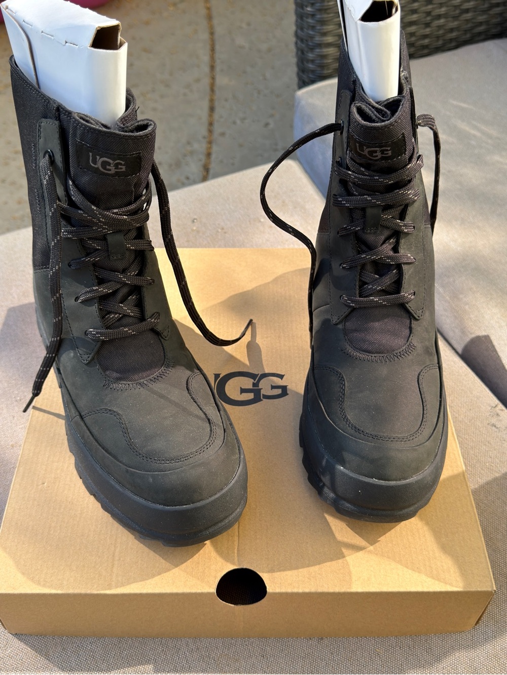 UGG Women’s Black Tactical Lace-Up Boots
